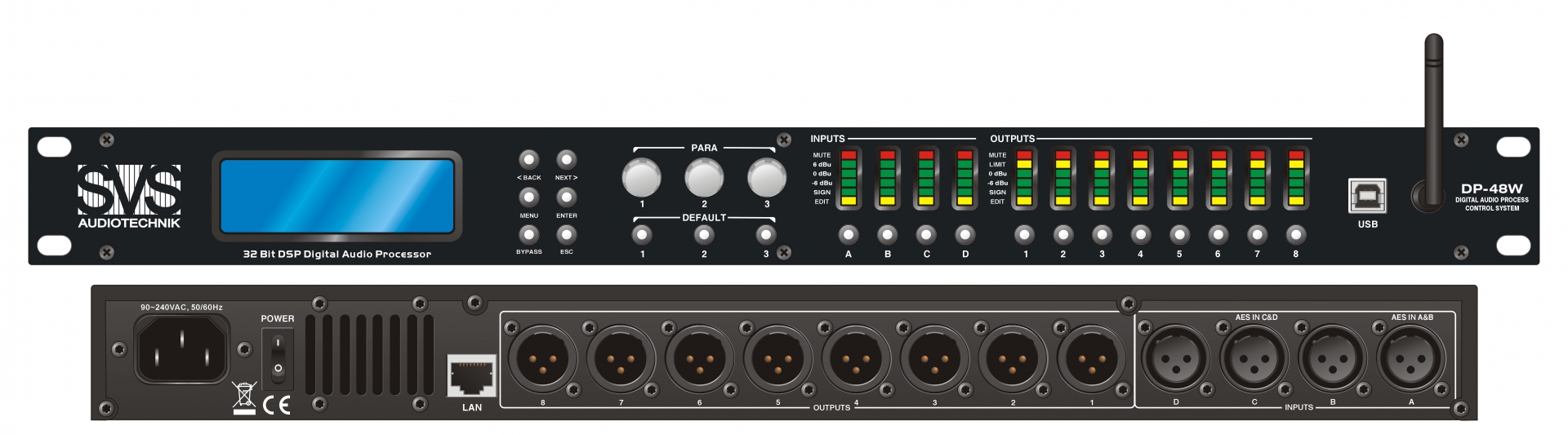 SVS Audiotechnik DP-48W Цифровой процессор: 4 входа 8 выходов в Полевской